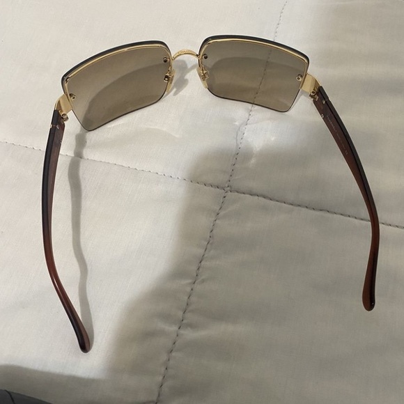 Rare Vintage Chanel Semi Rimless Sunglasses with Case - Picture 3 of 9